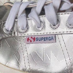 Superga silver star sneakers